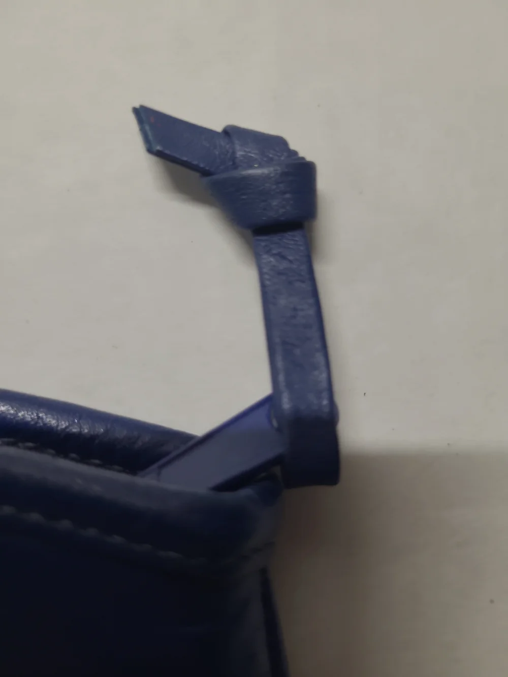 VTG 90's Contessa Dark Royal Blue Leather Clutch, Zippered